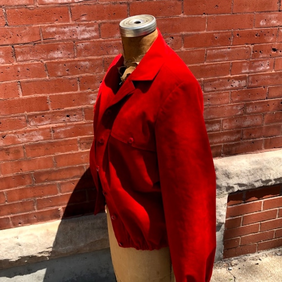 Vintage red suede jacket - Picture 4 of 4